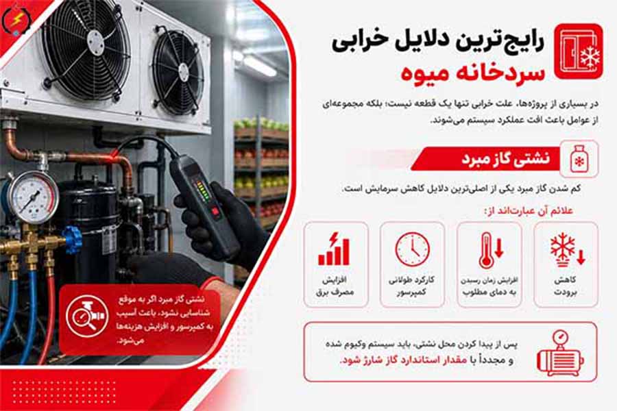 رایج‌ترین دلایل خرابی سردخانه میوه